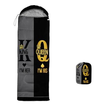 Imagem de lneffble Saco de dormir Crown para crianças, acampamento, adequado para crianças, meninos e meninas, portátil, impermeável, compacto e leve, ótimo para acampamento ao ar livre, mochila e caminhada