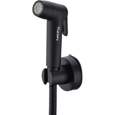 Imagem de Kit de pulverizador de bidé portátil para vaso sanitário (preto fosco), 4 modos, pulverizador de bidê Shattaf com mangueira de bidé de 150 cm, pano de pressão de água ajustável atualizado, bidê para higiene pessoal