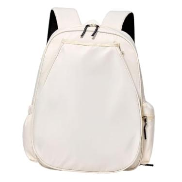 Imagem de menolana Mochila de tênis para mulheres e homens, premium, resistente à água, multiuso, alça ajustável, bolsa esportiva portátil, bolsa de badminton, Branco