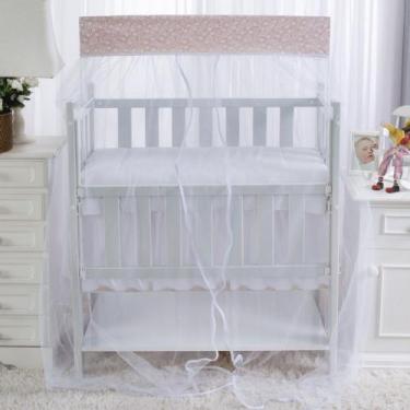 Imagem de mosquiteiro cortinado para mini berço avulso no modelo doce encanto co