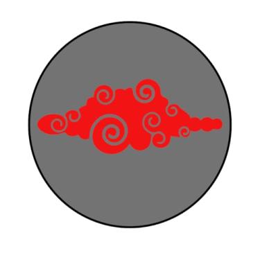 Imagem de Adesivo Decorativo Redondo, Tema China, 10cm, Modelo CH-201 a CH-207 (CH-201, PAPEL COUCHÉ 230, 10CM)