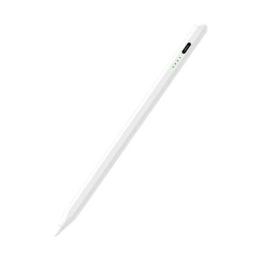 Imagem de Generic Caneta Stylus para tela sensível ao toque, caneta Stylus universal ativa compatível com iPad (2018-2025), carregamento tipo C com sensibilidade de inclinação e rejeição da palma da mão, branca