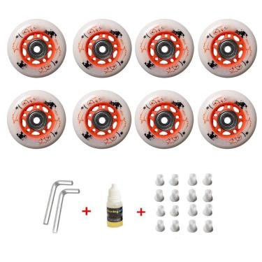 Imagem de Rodas de reposição de skate em linha 64 mm 68 mm, pacote com 8 unidades 85A com ABEC-9