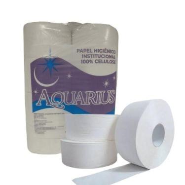 Imagem de Papel higienico institucional c/8 rolos aquarius celulose