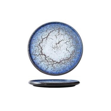 Imagem de Prato de massa de bife de cerâmica japonesa 30,5 cm grande capacidade restaurante comercial talheres - rachadura de gelo