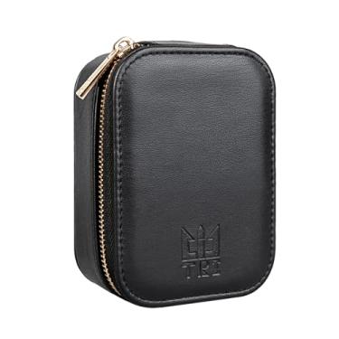 Imagem de TRI Capa para fone de ouvido de couro PU, estojo de transporte retangular portátil IEMs, KZ ZS10 PRO, bolsa de armazenamento para monitores de ouvido, estojo de transporte de viagem para fones de