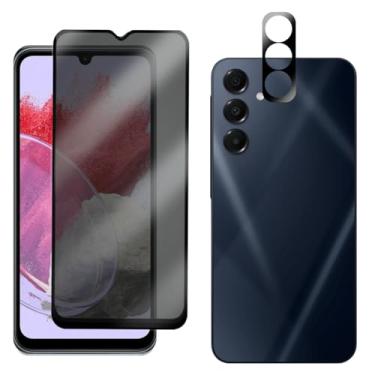 Imagem de Kit Película Privacidade Anti Spy para Galaxy M34, Proteção de Tela e Lente Câmera, Vidro Temperado 9H