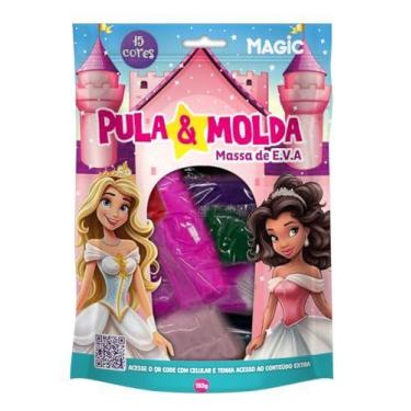 Imagem de Massa Para Modelar Criativa Pula E Molda 150G Princesas 15 - MAGIC KID