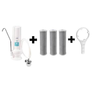Imagem de Purificador De Água Bbi Single 230 + 3 Refis E230 + Chave, Branco