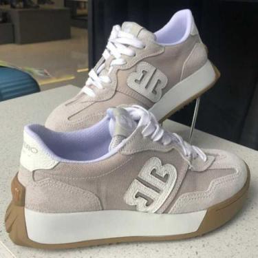 Imagem de Tênis Bottero Em Couro Camurça e Lona Solado Antiderrapante, 36, Bege