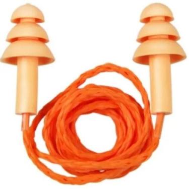 Imagem de Protetor auricular tipo plug silicone 12 db c/cordao c/ 8pçs - DANNY