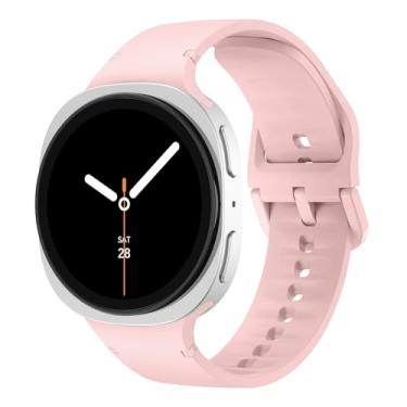 Imagem de Pulseira esportiva para Samsung Galaxy Watch 8 de 40 mm e 44 mm/8 Classic de 46 mm e feminina, sem lacunas, de silicone macio sem lacunas