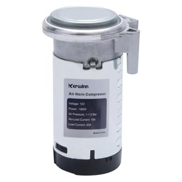 Imagem de kerwinn Compressor De Ar 12V, Buzina 150Db, Bomba Para Substituição Trompete, Kit Automotivo Super Alto Qualquer Veículo, Caminhões, Trens, Barcos, Carros E Vans (Prata)