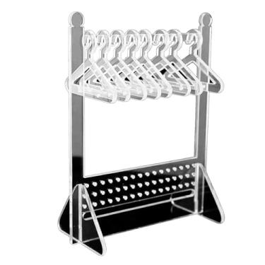 Imagem de Organizador de brinco Stand clim acrílico jóias exibição de jóias para rack de colar Brincos pendurados por suporte de espaço durável para economizar em casa (Tipo 1)
