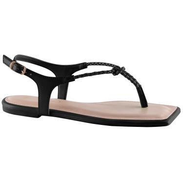 Imagem de Sandália Flat, Via Uno, Feminino, Preto, 36