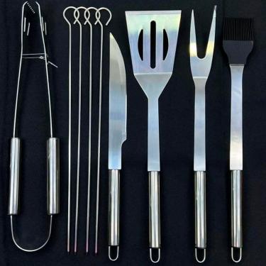 Imagem de Kit Churrasco Profissional Completo Com Utensílios Inox