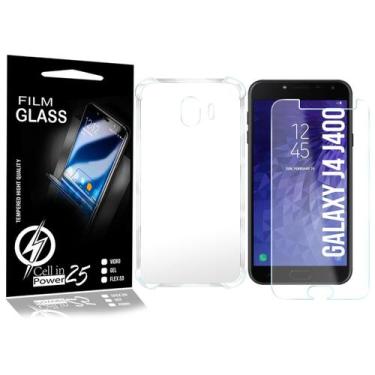 Imagem de Película Vidro + Capa COM BORDA compatível Galaxy J4 J400 5.5 - Cell I