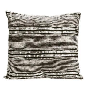 Imagem de Almofada com Enchimento Chenille    Prata - Vilela Enxovais