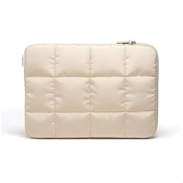 Imagem de U Brands Capa de nylon com zíper para laptop, 24,8 cm x 33 cm, acessórios de computador, bolsa para laptop para MacBook Pro, MacBook Air, Chromebook, computador HP, bege areia