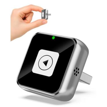 Imagem de LuDoDo Adaptador CarPlay sem fio para iPhone – Plug & Play, conexão automática, Wi-Fi rápido de 5 GHz, design mini USB para veículos habilitados para CarPlay 2016+ e iOS 10+ (prata)