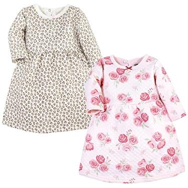 Imagem de Hudson Baby Vestidos de algodão para bebês meninas, Rosa Blush Rosa Leopardo, 6-9 Meses