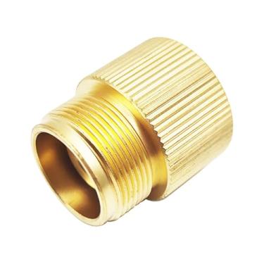 Imagem de oshhni Adaptador para fogão a gás de acampamento, conversor de botijão de gás, encaixe de metal portátil, substituição CGA 600 para 7/16'' para