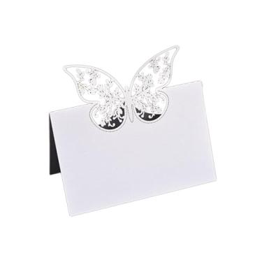 Imagem de 50 peças de cartões de lugar em branco preenchíveis para banquete, cartões de lugares, pequenos cartões de barraca para configuração de mesa, cartões de acompanhante, cartões de nome, mesa de