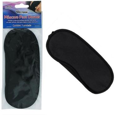 Imagem de Mascara De Poliester Para Dormir Lisa Preta 19,5Cm