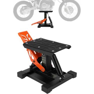 Imagem de Suporte de bicicleta suja, capacidade de 299 kg com amortecimento alargado suporte de motocicleta elevador suportes ajustáveis hidráulicos resistentes para reparo e manutenção Dirtbike Pit Bike