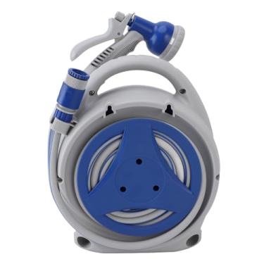 Imagem de TOPINCN Mangueira de Jardim Retrátil Montagem de Parede Montagem de água Handheld Mangueira Sunvrop Boble Com 15m de Bico de Tubo de água para Rega e Limpeza do Jardim