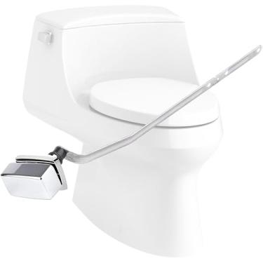 Imagem de Substituição de alça de vaso sanitário de montagem lateral compatível com Kohler K-1128497-CP, conjunto de alavanca de viagem de vaso sanitário esquerdo adequado para tanque de vaso sanitário Kohler