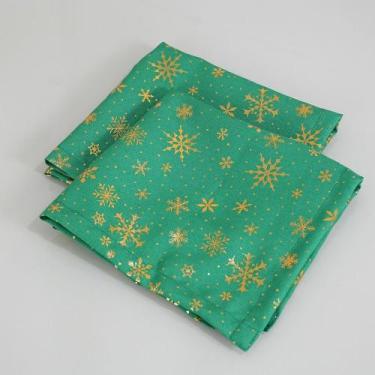Imagem de Kit 2 Guardanapos Lumine Natal 42cm x 42cm 100% Poliéster Tecido Oxfor