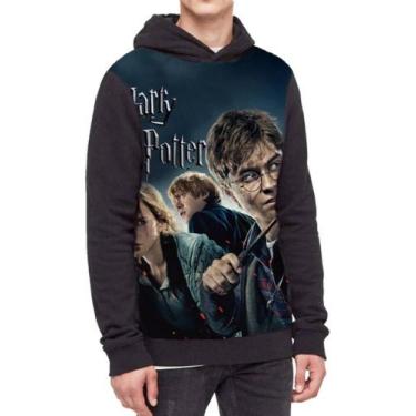 Imagem de Moletom Com Capuz Filme Harry Potter Ref:402 - smoke, Preto, M
