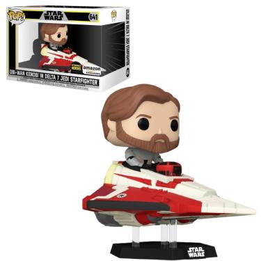 Imagem de Funko Pop Star Wars 641 Obi-Wan in Delta 7 Jedi Starfighter