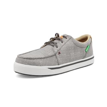 Imagem de Twisted X Tênis De Trabalho Masculino, Biqueira Moc Toe Nano Toe, Cinza Claro, 9,5 M