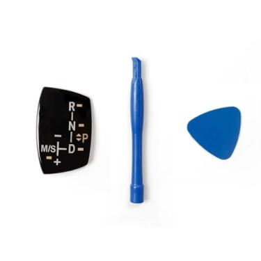 Imagem de NCOUUOCN Emblema da tampa do botão de engrenagem do painel do botão de mudança do carro M Adesivo de desempenho compatível com BMW X1 X3 X5 X6 M3 M5 F01 F10 F30 F35 F15 F16 F18 (padrão (sem logotipo M