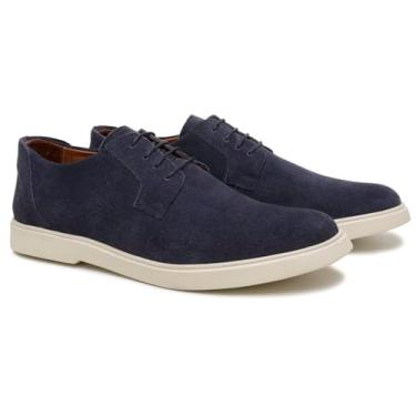 Imagem de Turunelli Calçados | Sider Derby Masculino em Camurça Legítima, Sapato Casual Disponivel nas cores Preto Taupe Café e Azul, Costura Artesanal, Palmilha em Gel, Solado EVA Super Leve, Numeração 37-44 (Azul, BR, Adulto, Numérico, 37)