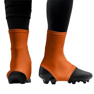 Imagem de Gridiron Gladiator Chuteiras de futebol - Capas de chuteira para jovens ou adultos - Chuteiras para beisebol futebol futebol - mangas de sapato - equipamentos esportivos - laranja - GG