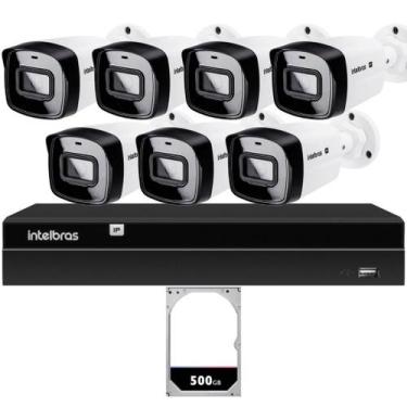 Imagem de Kit CFTV 7 Câmeras IP Intelbras NVD 1408P HD 500GB