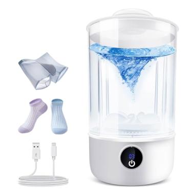 Imagem de Máquina de lavar roupa íntima, mini máquina de lavar portátil, mini máquinas de lavar atualizadas, máquina de lavar sem fio recarregável tipo C, copo de roupa para sutiã, roupas íntimas, meias