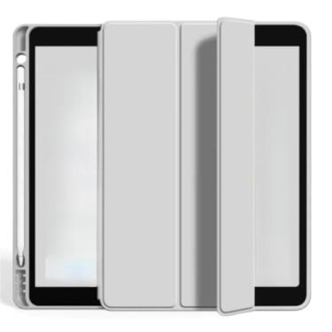 Imagem de Capa tabletCapa ipad magnetico inteligente com slot de canetas compativel Air 2 4 5 10.5 12,9 7 8 9 11 M2 M4 10 geracao A16(iPad Air4/Air5/Air11 M2,cinza claro)