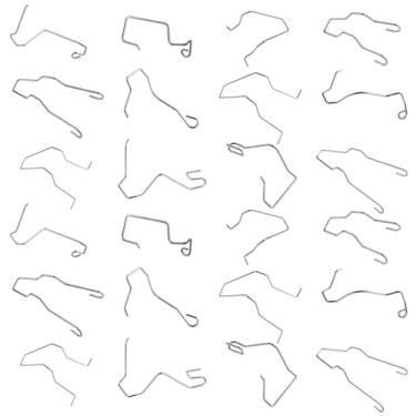 Imagem de 24 clipes de mola de retenção de lâmpada, 12 estilos de clipes de mola de retenção de lâmpada de farol universal para lâmpada H1 / H3 / H4 / H7 braçadeira de farol de carro suporte de lâmpada de feixe