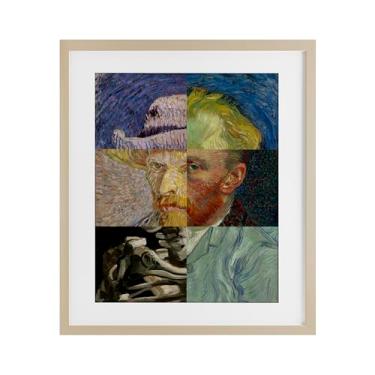 Imagem de Stupell Industries Impressão emoldurada branca de retratos de Van Gogh colados sob vidro, design por Masters Redux, 40 x 33