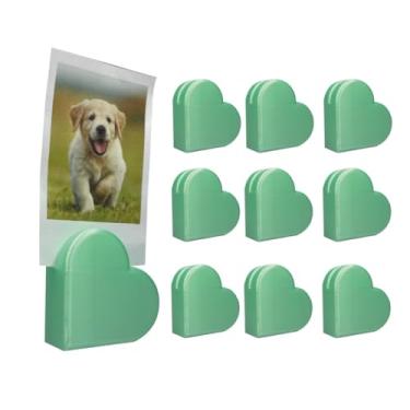 Imagem de Suporte para Fotos, Porta-retrato e Porta-cartões para Decoração de Festas e Casamentos - Base de Apoio para Mesa e Lembranças Especiais(Verde)