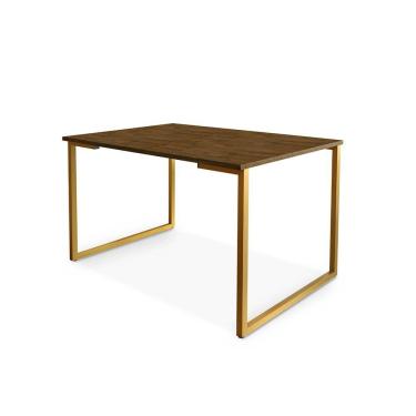 Imagem de Mesa De Jantar Para 4 Lugares Em Mdf 20mm Klm Store Bronze Com Imbuia
