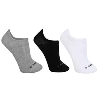 Imagem de Kit 3 Meias Lupo AU Sport adulto-unissex, Cinza/Preto/Branco, 41-44