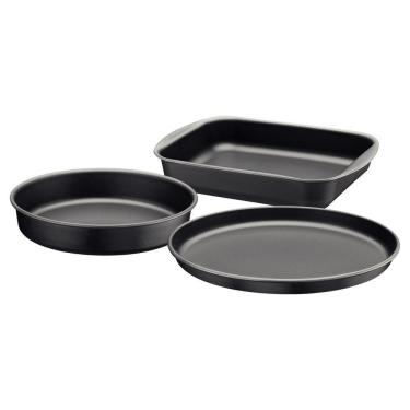 Imagem de Conjunto Assadeiras Tramontina Antiaderente 3 Peças Brasil Cor:cinza Cinza