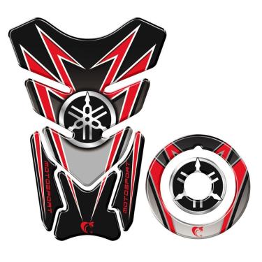 Imagem de Adesivo Protetor Tanque E Bocal Moto Yamaha Motosport Vermelho E Preto