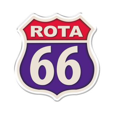 Imagem de Adesivo Decorativo Em Relevo Fácil Aplicação Rota 66 Cor Branco