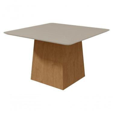 Imagem de Mesa Lopas 1,30 Nevada Plus Com Tampo Canto Copo Amendoa Clean/off White